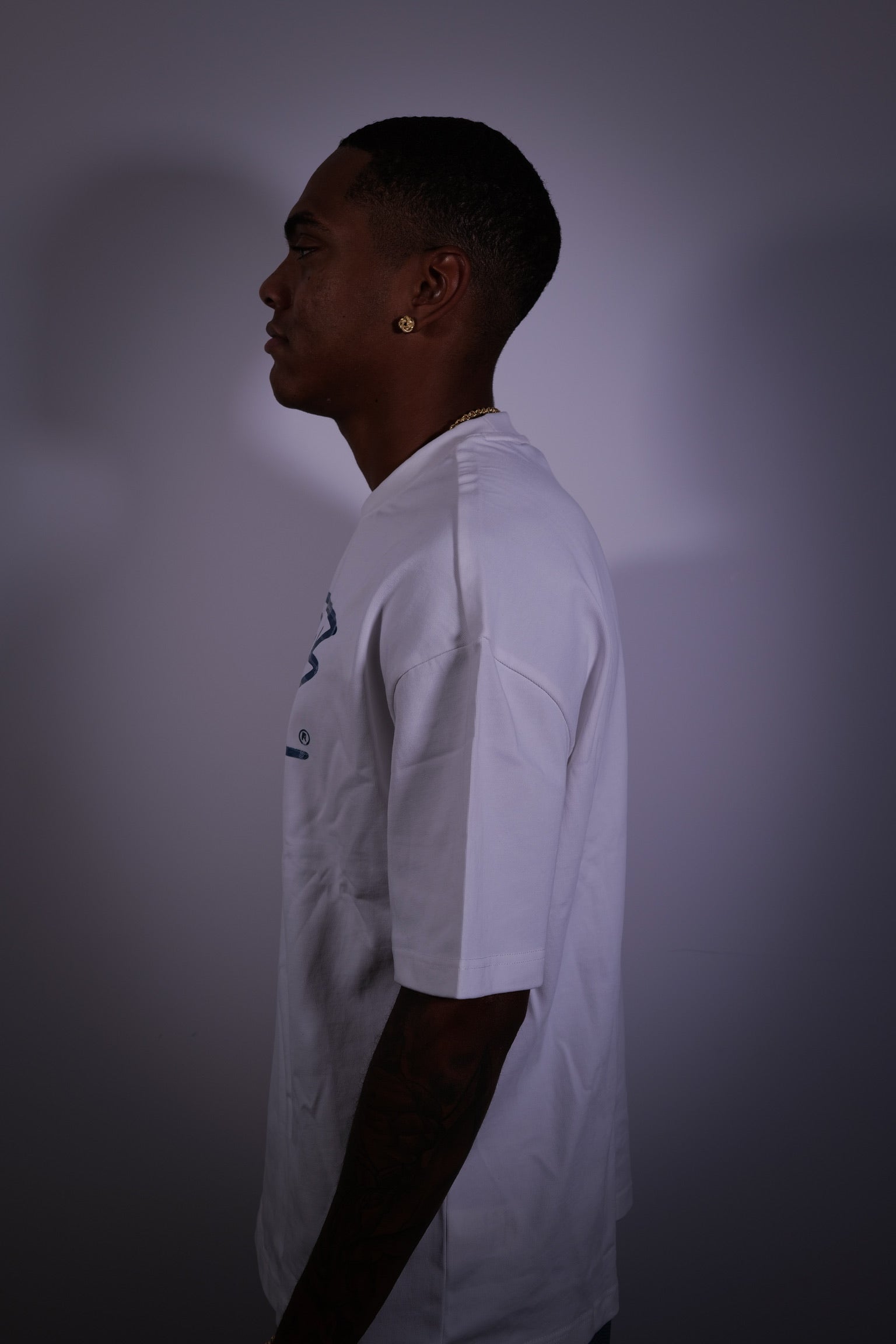 T-Shirt Signature Strokes – Bleu Brume